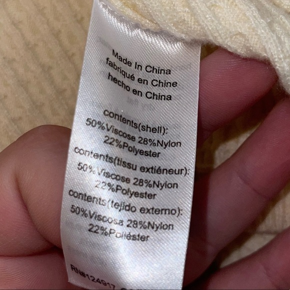 NWT DANIELLE BERNSTEIN Ivory Wrap Tie Waist Cable Knit Cropped Sweater XL - Picture 10 of 10